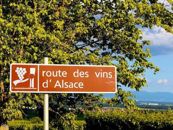 Panneau Route des Vins d'Alsace