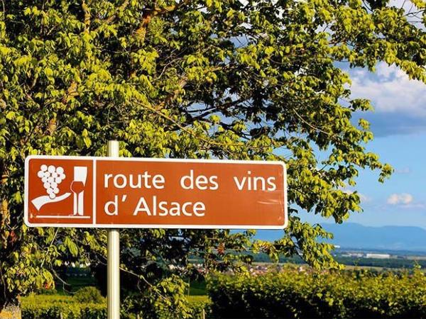 Panneau Route des Vins d'Alsace